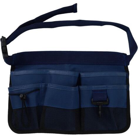Ceinture porte-outils unisexe pratique, Ceinture d'outils de travail avec 7 poches, Ceinture de menuisier, Bleu