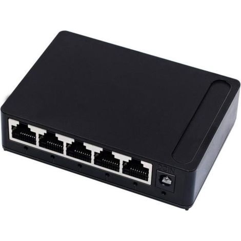 Switche Et Hub Reseau -Switch Ethernet 5 Ports Gigabit Boitier Hub RJ45 a Coque Plastique 10-100-1014M (1/4)