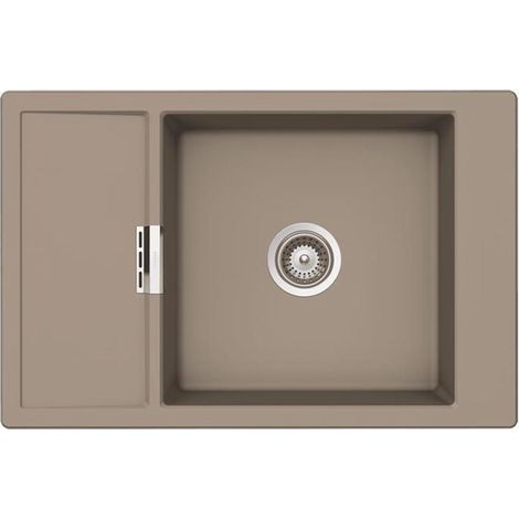 Schock Einbauspüle Cristadur Mono D-100 XS A mit Holzschneidbrett Green Line Twilight TWI Exzenterbedienung (1/3)