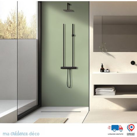 Panneau de douche : Vert Dehli - Alu composite - 90 - 245 (1/4)