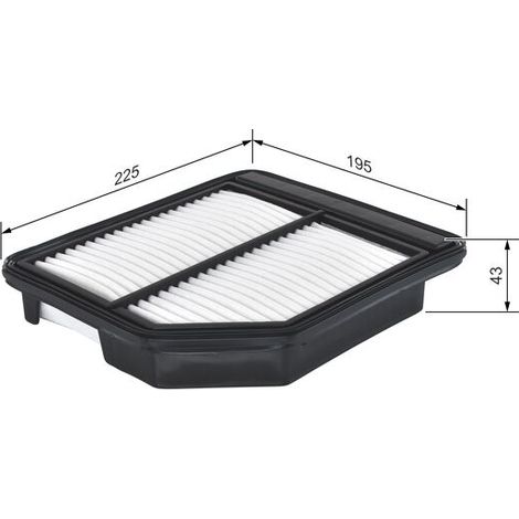 Cartouche de filtre à air, moteur - F026400472 - BOSCH