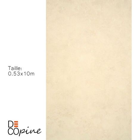 Papier Peint Intissé Beige Élégant – Décor Floral 3D Embossé – Rouleau 0,53 x 10m – Decopine (1/5)