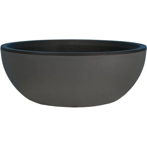 Riviera Blumentopf grau Granit 40 cm Durchmesser (1/2)