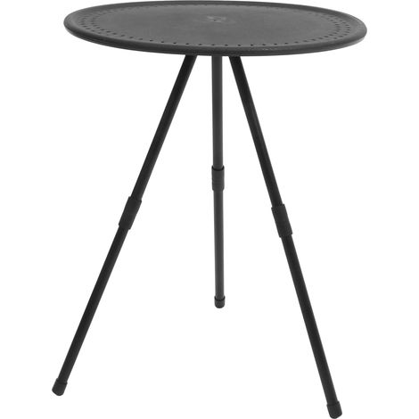 Petite Table Pliante Structure Stable Renforcée Hauteur Réglable 42-51cm Abs et Acier au Carbone Camping Ronde pour Randonnée et Barbecue (1/5)