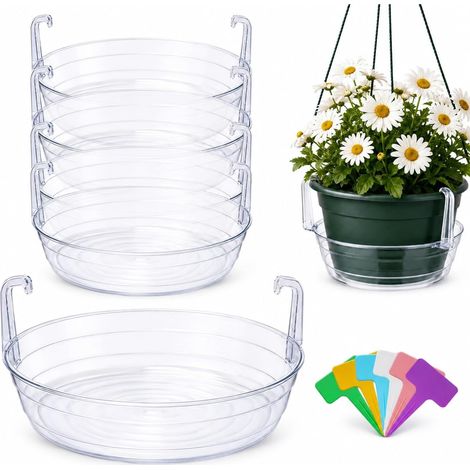 Bac récupérateur d'eau pour suspensions, soucoupe plantes suspendues, universel de 15 à 30 cm (1/5)