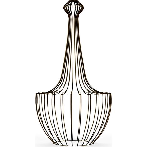 Abat-jour chambre filaire noir vase Nowodvorski Luksor S
