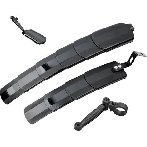 Fahrradschutzblech-Set – Schutzbleche für Fahrräder – Schutz vor Schmutz – Vielseitig verstellbar – Universelle Passform – Schwarz (1/5)