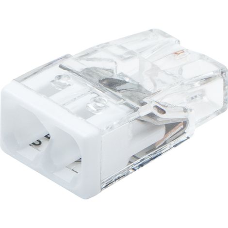 Wago – Flacon de 50 mini bornes de connexion automatique 2 entrées – PUSH WIRE® – 450V – 24A – 0.5 à 2.5 mm²