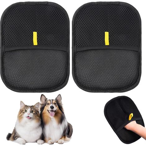 2 Pack Magnetic Fur Cat Fur Gloves, Anti-Static Double-Sided Massage Gloves for Dogs and Cats, Reusable for Sofa, Furniture, Carpet, Car Seat (1/5)