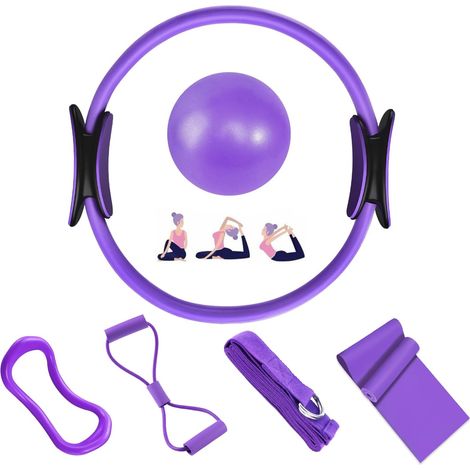 Pilates Ring Set – 6 Pieces, Pilates Ring, Yoga Ball (1/5)