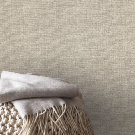 Papier peint intissé Chenille 1005 x 52cm Taupe, Or (1/5)