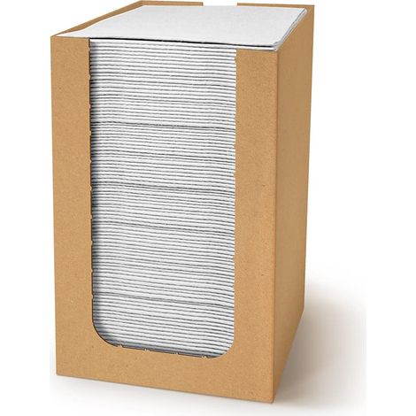 PAW - Airlaid Cocktail Napkins (20 x 20 cm) I 100 pezzi I A tinta unita I Simile al tessuto I Decorazione da tavola elegante I HoReCa I Per occasioni come matrimoni, feste I Color: White (1/4)
