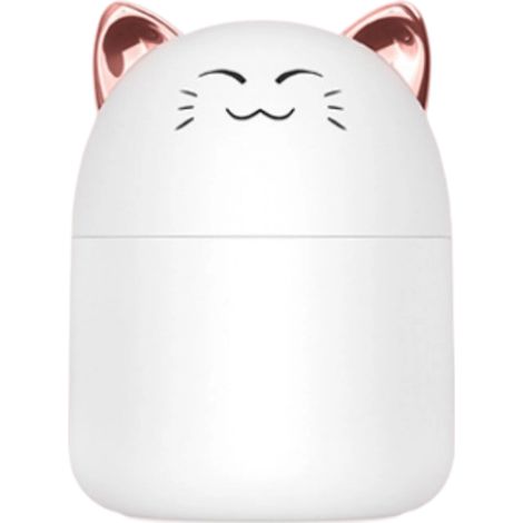 250lm Home Deco Factory Diffuseur d'Huiles Essentielles Chat Led'Kawaii, Design Adorable, Éclairage LED Multicolore, Maison, Ambiance Relaxante, Taille Compacte