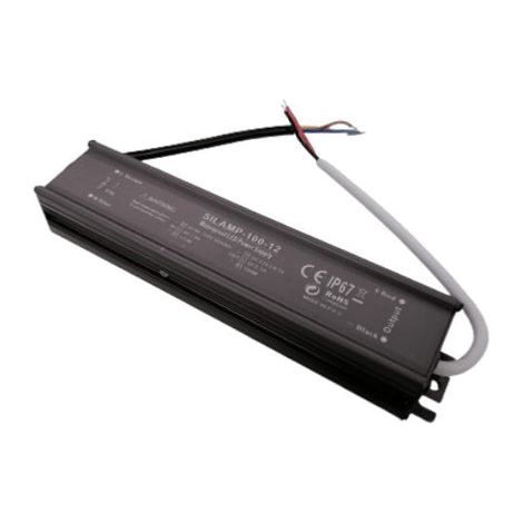 Transformateur 220V 12V IP67 100W DC 8.3A - SILUMEN