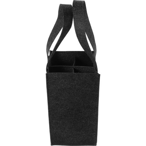 Gray and Purple Felt Handbag Reusable Bible and Grocery Bag (1/5)