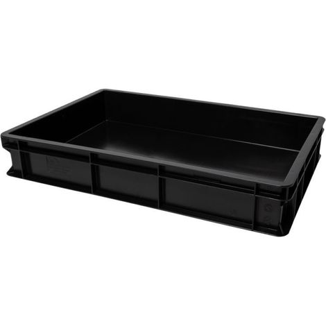 Genus Dei cassetta impasto nera polietilene 60x40x10 cm contenitore per pizza