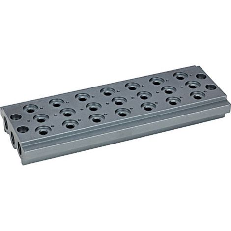 Riegler Mehrfach-Grundplatte für Wegeventile, 7 Ventilpositionen, G 1/4 (1/2)