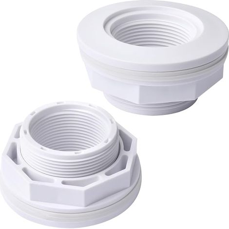 Convient pour les raccords d'entrée/sortie Hayward SP1023 1,5" 3,8 cm FIP pour tuyaux de piscine enterrés - Accessoires - Lot de 2 - Style 1 (1/5)