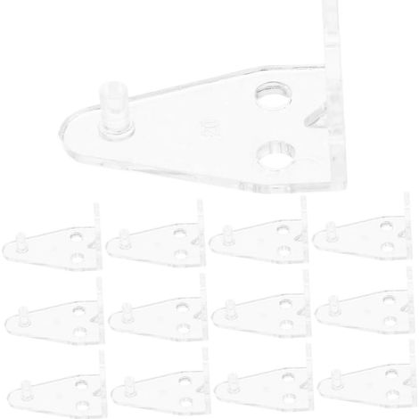 Lot de 30 supports de fixation pour stores horizontaux, crochets de 5 cm en plastique transparent, clips de maintien pour rail inférieur (1/5)