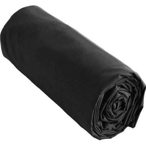 SAMIA - Drap Housse 140x200cm Coton Coloris Truffe