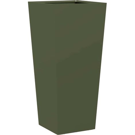 vidaXL Jardinera hexagonal acero verde oliva 35x35x75 cm (1/2)