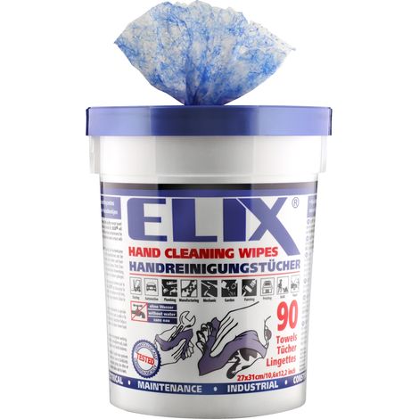 ELIX Handreinigungstücher 90 Tücher pro Eimer, 310x270mm pro Tuch