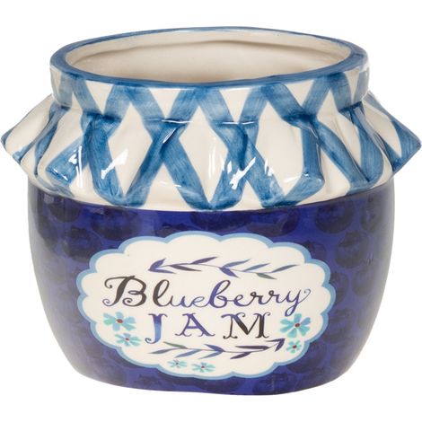 Amadeus - Cache pot confiture de myrtille H11 cm en céramique