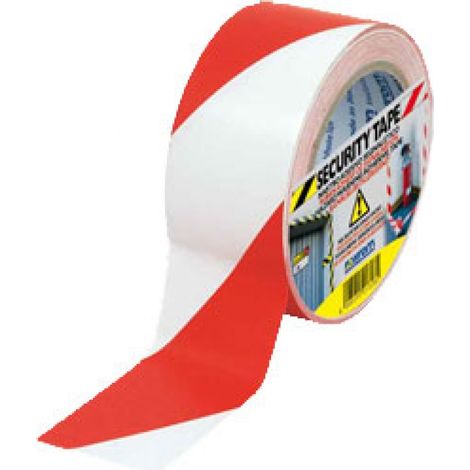 Nastro adesivo segnaletico 50x33 bianco rosso Syrom