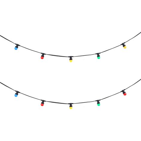 QAZQA Guirnalda de luces negra conectable con enchufe 6m incl. 10 (1/5)