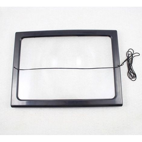 A4 Pleine Page Loupe de Lecture Loupe avec 4 LED Lampe Lentille de Grossissement 3X (1/4)