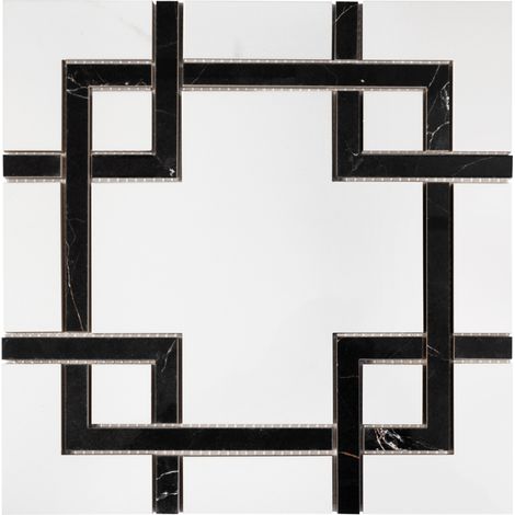 Mosaïque Astona Carrara GP — lot de 12 feuilles (1,08 m²) (1/4)