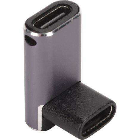 USB-C-Adapter 40 Gbit/s 8K PD 240 W Schnellladefunktion, Aluminiumgehäuse, Buchse auf Buchse, rechtwinklig, tragbar (1/5)