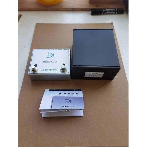 Pédale double MOSKYAUDIO, pour canal d'amplificateur, en aluminium, entrée/sortie jack 6,35 mm pour alimentation continue (1/4)