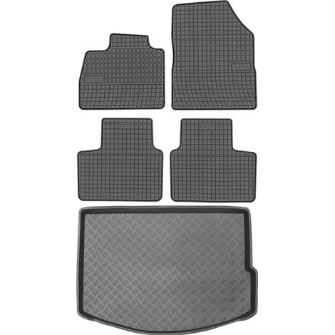 Renault Scenic IV Minivan de 2016 SET - Alfombrillas de goma para coche + alfombrilla para maletero