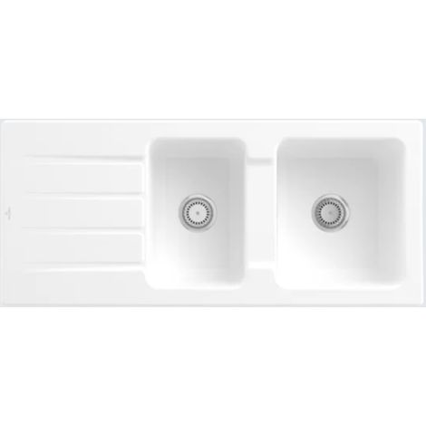 VB Einbauspüle Architectura 80 338001 1160x510mm re-eckig Stone White cplus (1/5)