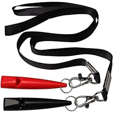 210,5" Sifflets pour chiens professionnels en plastique avec cordon pour le dressage des chiens, sifflets pour chiens à tonalité aiguë pour le contrôle des aboiements. (1/5)
