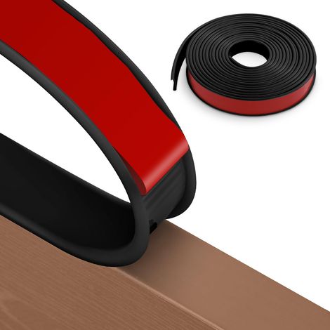 4m12mm Bande de Chant en Forme de U, Coin De Table Protection Bebe Flexible en TPE, Autocollante Bande Protection Meuble, Bandes Protection Meubles, pour Tables et Coins De Meubles(Noir) (1/5)