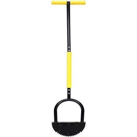 Coupe-bordures manuel demi-lune à dents de scie, outil ergonomique pour bordures de pelouse avec long manche, idéal pour les trottoirs, les allées et les parterres de fleurs. (1/5)