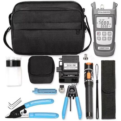 Kit de Fibre Optique FTTH avec AUA-7S Couperet, Compteur d'énergie Optique et 5 km Localisateur visuel de défauts 10 km (1/4)
