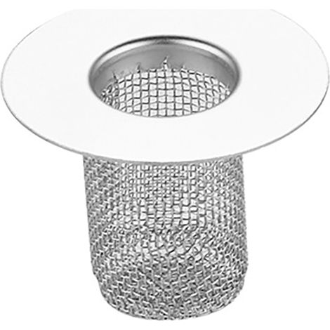 Crépine d'évier en acier inoxydable, anti-obstruction, facile à nettoyer, bouchon de vidange en acier inoxydable pour usage domestique (1/5)