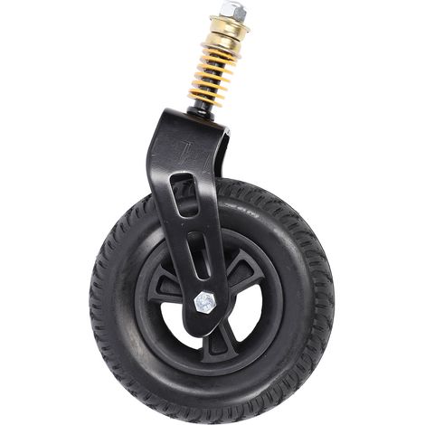 Ortviai Roue Avant de Fauteuil Roulant 7 Pouces – Roue Pleine en PU avec Amortisseur, Pivotante à 360°