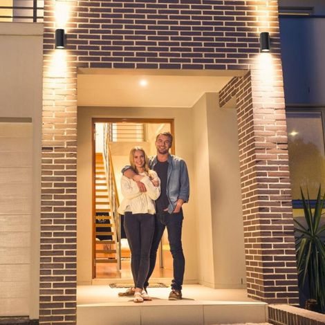 applique murale LED extérieur intérieur moderne noire, spot mural GU10, 4000k chacun, éclairage moderne jardin terrasse garage, IP44, 6W (1/4)