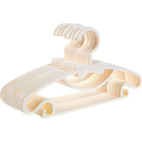 Set mit zwanzig Babykleiderbügeln mit platzsparender Kette für Kinderkleidung und Kleiderschrankorganisation