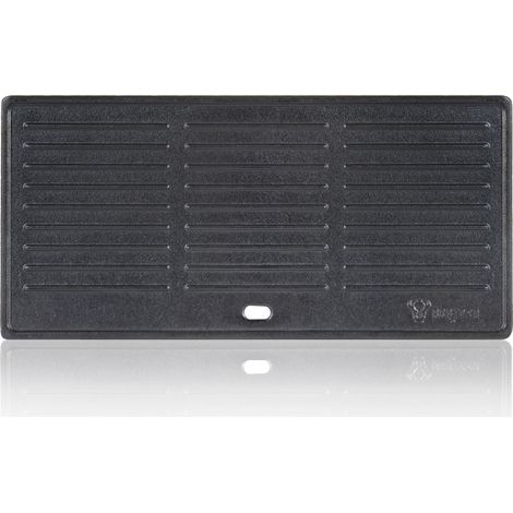 BBQ-Toro Gusseisen Grillplatte 42,5 x 20,5 cm, Wendeplatte pre-seasoned, Grillpfanne, BBQ Plancha