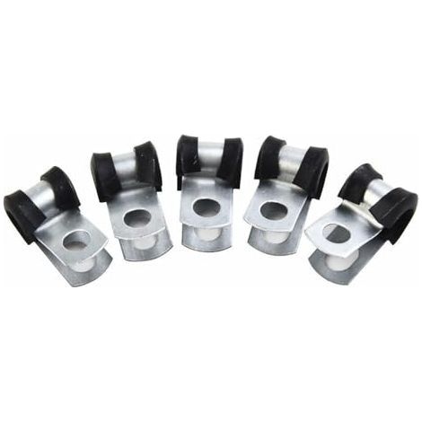 Lot de 12 clips de tuyau de frein, revêtement en caoutchouc pour tubes 3/16, construction en zinc avec protection anti-vibrations (1/5)