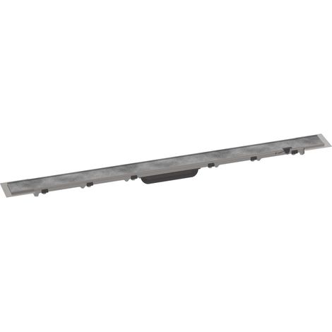 Hansgrohe RainDrain Rock - Canaleta de ducha lineal 900, con rejilla para la inserción de baldosas, marco de altura ajustable, acero inoxidable 56032000 (1/2)