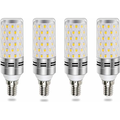 Bombilla LED E14 de 16 W, blanco frío 6000 K, equivalente a halógena E14 de 100 W o 120 W, 1600 LM, luz de 360°, CA 175-265 V, bombilla LED tipo vela E14 para lámpara de araña, lámpara de pared o de n