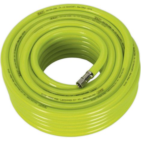 Sealey High-Visibility Air Hose with 1/4"BSP Unions 20m x 10mm