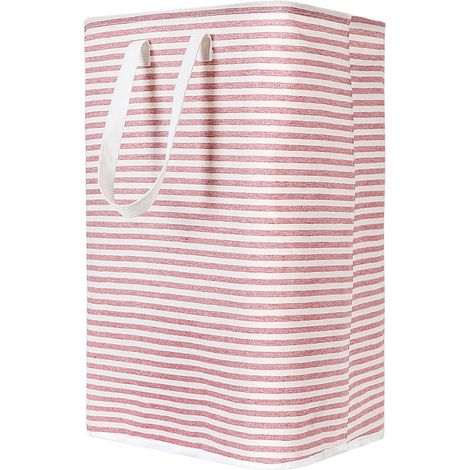 Panier à linge pliable rouge de 72 litres, 40x30x60cm, tissu imperméable (1/5)