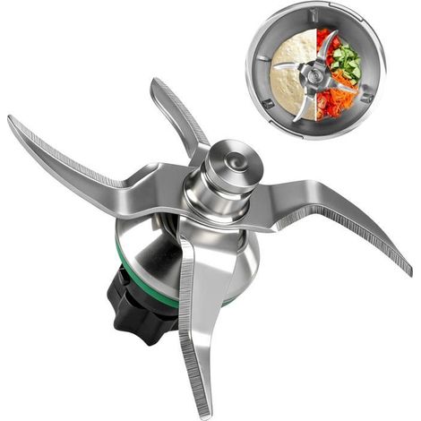 Couteau pâte Thermomix TM5, TM6, TM7 – Lame mélangeuse inox – Base nylon – Compatible Vorwerk (1/5)